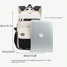 Large Capacity School Backpack For Student Women Men Unisex Waterproof - 紫色 - 查看 10