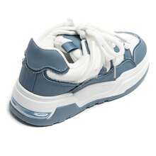 Fashionable Versatile Casual Everyday Thick Sole Sneakers - Blue - View 4