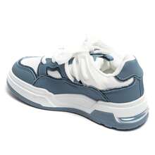 Fashionable Versatile Casual Everyday Thick Sole Sneakers - Blue - View 3