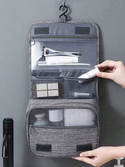 1pc Travel Toiletry Bag Makeup Storage Bag Hanging Make Up Bag For Shower Room Accessories Portable Cosmetic Storage Bag Waterproof Makeup Bag For Bathroom Makeup Organizer Makeup Storage Makeup Holder Cosmetic Bag Cosmetic Storage Organizer Cosmetics Bags Cosmetic Organizer Travel Essential School Supplies School Stuff Back To School Supplies