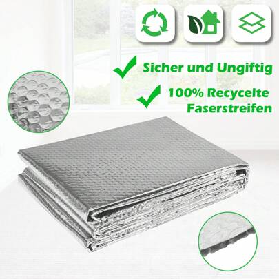 VA-Cerulean Folia izolacyjna, 0,6x5m/0,6x10m/0,6x20m, podwójna aluminiowa folia bąbelkowa, folia termiczna, folia refleksyjna do grzejników, folia bąbelkowa, materiały izolacyjne, folia izolacyjna na dachy, ściany i podłogi, zatrzymywanie ciepła