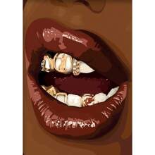 1pc Unframed/Framed Wall Art Poster, Popular Modern Canvas Poster Art Print, Wall Art, Braided Hair, African American Bedroom Home Decor - Multicolor - View 10