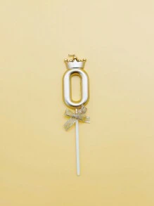 1 件金色和银色皇冠形数字生日蜡烛，可爱公主皇冠蜡烛，适用于新年派对庆祝彩色数字蜡烛、生日蜡烛、生日装饰、生日快乐、蛋糕蜡烛、房间装饰礼物毕业 - 彩色 - 查看 36