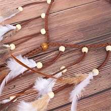 1pc Boho Feather Headband Headpiece & Long Feather Shawl/Scarf Halloween