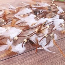 1pc Boho Feather Headband Headpiece & Long Feather Shawl/Scarf Halloween