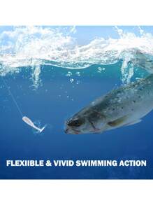 Goture 20 件装下沉式 T 型螺丝钓鱼软饵，PVC 人造克拉皮鲈鱼饵，带桨尾，适用于海水/淡水钓鱼 - 彩色 - 查看 7