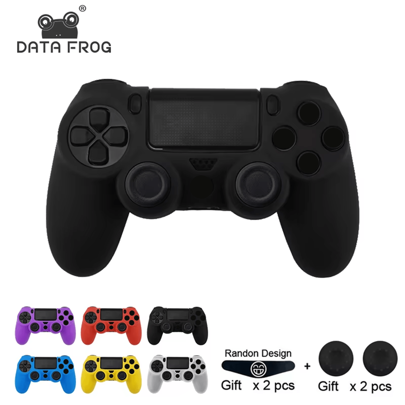 DATA FROG Capa Protetora de Silicone Gel de Borracha Data Frog para Controle de PS 4/Capa Protetora para Gamepad PS 4 Pro Slim