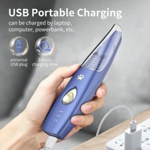 Aparador de Patas para Cães com Sucção a Vácuo, Aparador de Pelos de Patas para Cães e Gatos com 2 Modos, Máquina de Tosa Elétrica Recarregável e Sem Fio, Design de Baixo Ruído, Aparador de Pelos para Patas e Rosto de Gatos, Máquina de Tosa para Cães e Gatos