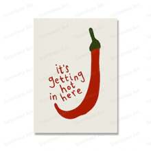 1 pezzo Quadro su tela con peperoncino giapponese, cartellone e stampe nordici, quadri con bicchiere di vino per decorazione cucina e casa, senza cornice - Multicolore - Visualizzare 6