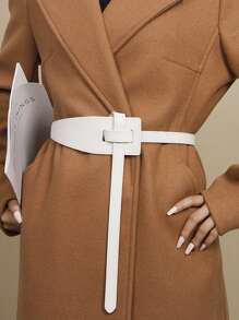 女士荔枝压花时尚腰带，适用于衣服装饰万圣节