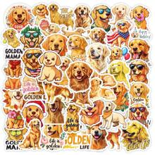 Bộ 50 miếng dán hình chú chó Golden Retriever hoạt hình dễ thương, đồ trang trí DIY cho tiệc năm mới, quà tặng cho trẻ em, nhạc cụ, ốp điện thoại, cốc, ván trượt, máy tính xách tay, cốc, hành lý - Nhiều màu - Xem 13