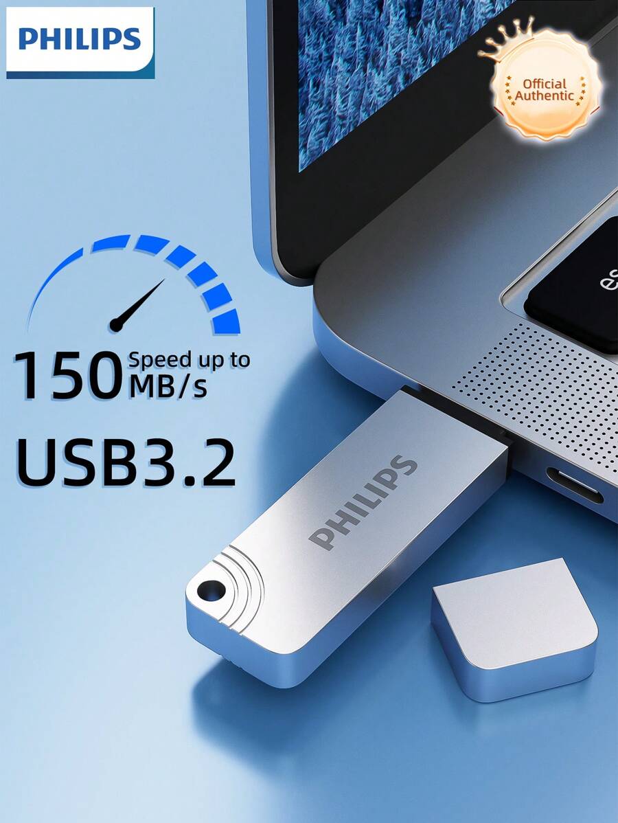 PHILIPS Philips 128GB Type-C USB 3.2 Flash Drive, 150MB/S Read, Thumb Drive Jump Drive For USB 3.0/2.0, Memory Stick For Android Smartphone, Laptop, PC