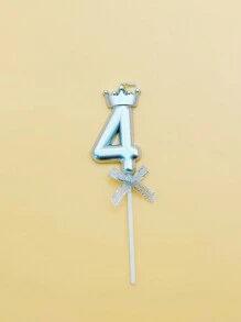 1 件金色和银色皇冠形数字生日蜡烛，可爱公主皇冠蜡烛，适用于新年派对庆祝彩色数字蜡烛、生日蜡烛、生日装饰、生日快乐、蛋糕蜡烛、房间装饰礼物毕业 - 彩色 - 查看 18