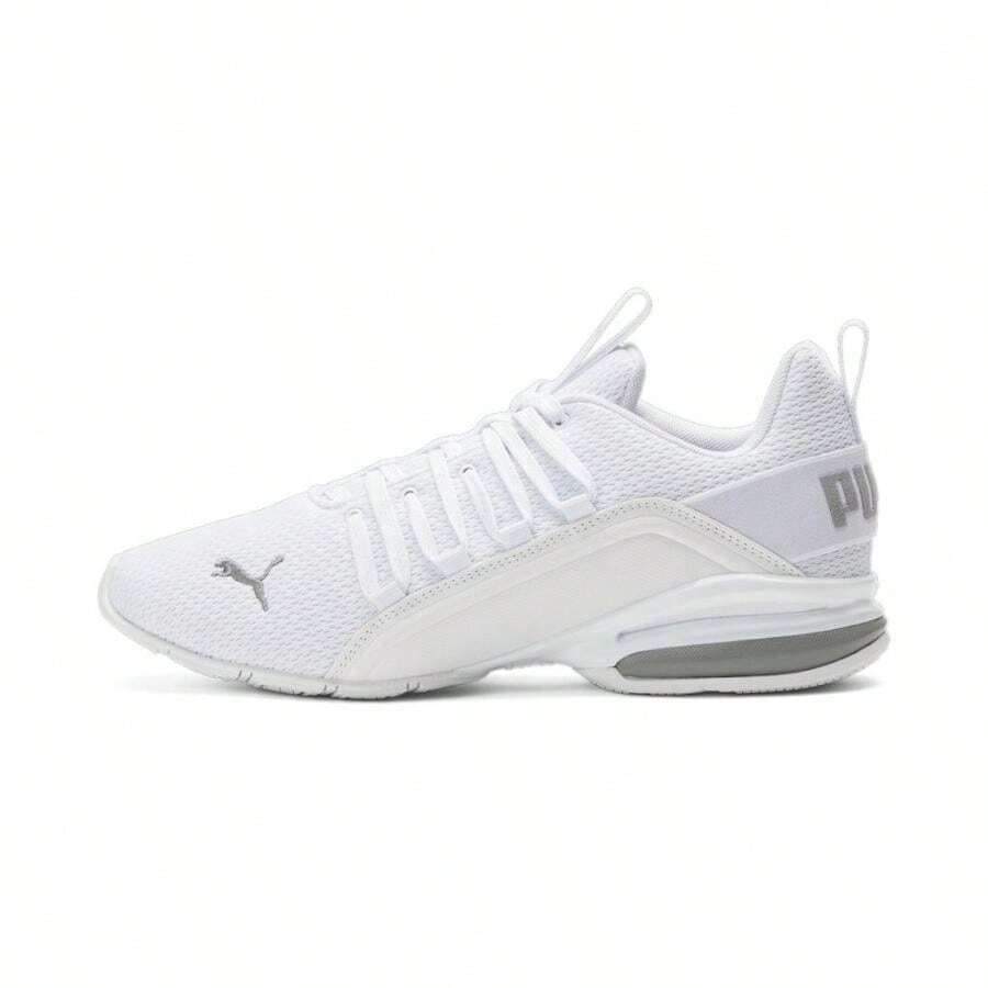 Puma Men's Axen Refresh Running Shoes - Trắng/Bạc - Xem 1