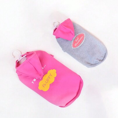 1 قطعة ملابس حيوانات أليفة ذات قبعة سميكة، بلوفر رياضي دافئ ومقاوم للرياح للكلاب، للخريف/الشتاء