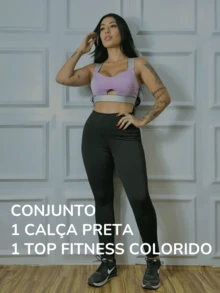 Fitness Set Leggings And Silver Top With Removable Pads Create Your Fitness Set - Nhiều màu - Xem 2