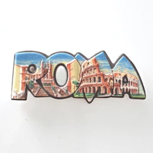 1 pieza Imán para frigorífico del Coliseo Romano, imán para frigorífico de la Torre Inclinada de Pisa, imán para frigorífico de un monumento emblemático de Roma, imán para frigorífico con estilo italiano, imanes decorativos y coloridos para el refrigerador, mejor decoración de cocina