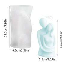 Khuôn silicon dễ bóc ra cho nến thơm cho cặp đôi, bộ đúc tượng thạch cao cơ thể người đơn giản, dụng cụ chế tác nhựa, đồ trang trí nhà cửa & quà tặng Valentine - trắng - Xem 6