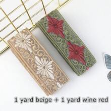 2码花朵镂空透明刺绣丝带蕾丝花边衣服帽子包包连衣裙DIY装饰配件 - 米色 - 查看 8