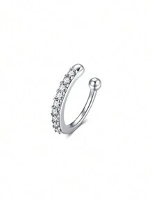 CIZME 1PC Silver Ear Cuff Earrings For Women,Ear Cuff Non Piercing Cartilage Clip Cuff Earrings Fake Earrings,Ear Cuffs For Women Non Piercing Silver Cuff Earrings, Clip On Cartilage Wrap Earring Adjustable Earrings Set, Hypoallergenic Fake Earrings,Clip On Cartilage Earrings For Sensitive Ears,Silver Ear Wrap Earrings For Helix Cartilage - Silver - View 11