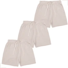 Kit 3 Shorts Linen Mauricinho With Side Pocket Premium Summer Launch Unmissable Promotion We Ship Fast - 米色 - 查看 1