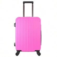 Maleta de cabina rígida con ruedas, equipaje de mano, trolley de viaje, de ABS, rígido, 4 ruedas, con asa telescópica, de 55 x 35 x 20 cm, maleta de viaje resistente y resistente al agua, color rojo