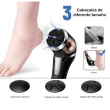 Foot Scrubber Kit Electric Callus Remover Pedicure Machine With 10+ Accessories - Black - View 4