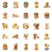 Bộ 50 miếng dán hình chú chó Golden Retriever hoạt hình dễ thương, đồ trang trí DIY cho tiệc năm mới, quà tặng cho trẻ em, nhạc cụ, ốp điện thoại, cốc, ván trượt, máy tính xách tay, cốc, hành lý - Nhiều màu - Xem 5