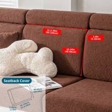 1pc Tea Leaves Jacquard Sofa Cover, All-Season Protective Slipcover, Stretchy & Machine Washable, Fits Single/Loveseat/3-4 Seater/Sectional Sofa Gifts Birthday Graduation