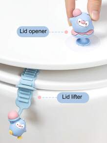 1 件极具吸引力的水平可爱马桶盖升降器，多档扣式升降马桶盖手柄，卫生防脏手可爱马桶配件，马桶盖升降器。 - 彩色 - 查看 3