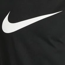 Nike 男款 AS M NSW TEE ICON SWOOSH T 恤针织圆领短裤 TDC5095-010 - 黑色 - 查看 5