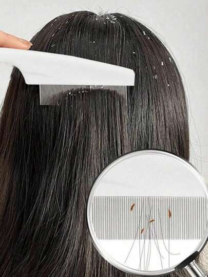 1pc Anti-Dandruff Super Dense Teeth Fine-Tooth Comb, Head Scalp Cleaner, Lice And Nit Removal Tool,Hair Clips,Hair Accessories