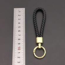 定制雕刻彩色编织绳汽车钥匙扣，新鲜冰淇淋色钥匙圈，高端绒面革绳 - 玫紅色 - 查看 11