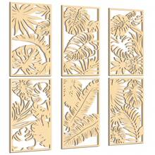 1/6Pcs Trang trí tường nhiệt đới 3D Nghệ thuật treo tường lá cọ bằng gỗ tối giản Trang trí tường cây lá bằng gỗ Lá cọ treo cổ điển Mảng cây nhiệt đới cho nhà tắm văn phòng 15,75 X 7,87 In (Tự nhiên) Trang trí, Trang trí nhà cửa, Trang trí phòng, Trang trí tường - màu nâu - Xem 3