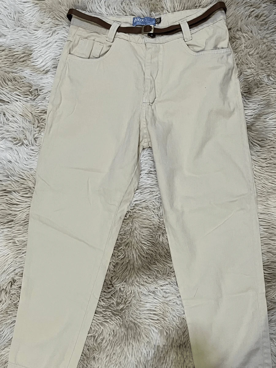 Women's Mom Pants - Beige - View 1