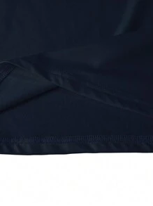 2 件装女士运动保暖 T 恤秋冬季微绒衬里打底衫多功能底层运动训练 T 恤 - 藏蓝色 - 查看 7