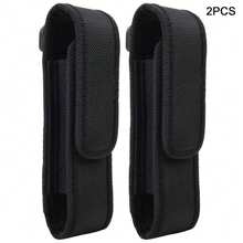 Flashlight Pouch: Molle LED Torch Holster Case For 5" - 7" Flashlights - Ideal For Outdoor Camping, Hiking & Hunting - Black - View 6