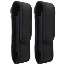 Flashlight Pouch: Molle LED Torch Holster Case For 5" - 7" Flashlights - Ideal For Outdoor Camping, Hiking & Hunting - Black - View 1