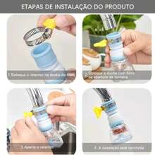 Arejador Torneira Retrátil Chuveirinho Giratório Bico Extensor - Multicolorido - Visão 8
