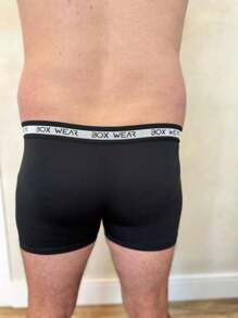 Box Wear Kit Of 4 Men's Microfiber Boxer Briefs, Adjustable To The Body, Comfortable And Does Not Form Pills - 黑色 - 查看 5