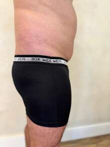 Box Wear Kit Of 4 Men's Microfiber Boxer Briefs, Adjustable To The Body, Comfortable And Does Not Form Pills - 黑色 - 查看 7