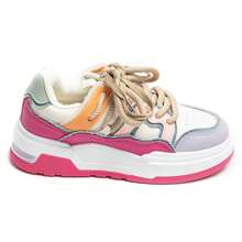 Fashionable Versatile Casual Thick Sole Sneakers - Hot Pink - View 2