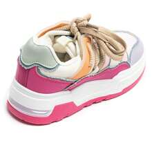 Fashionable Versatile Casual Thick Sole Sneakers - Hot Pink - View 4