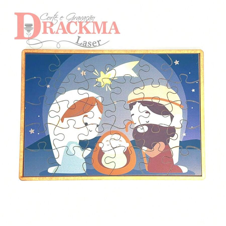 Children's Puzzle Christmas Nativity Scene - 彩色 - 查看 1