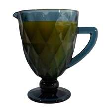 BLUE DIAMOND DECORATED GLASS JAR 1 LITER - 水鴨藍 - 查看 2
