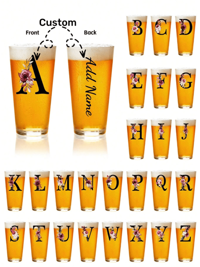 1 pieza, Jarra de cerveza personalizada, Nombre personalizable + Iniciales (A-Z), 500ml Vaso de agua de papá, Vaso para café helado, Vaso de agua para jugo, leche, té, etc., Copa de vino de verano e invierno, Regalo de Navidad, Regalo del Día del Padre, Regalo del Día de la Madre, Regalo de esposa, Regalos de Navidad, Feliz Navidad