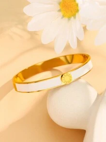 1 Piece 7mm Luxury Width Roman Digital Disc Bracelets Men Stainless Steel Drip Gum Bracelet For Women Party Gifts Wholesale