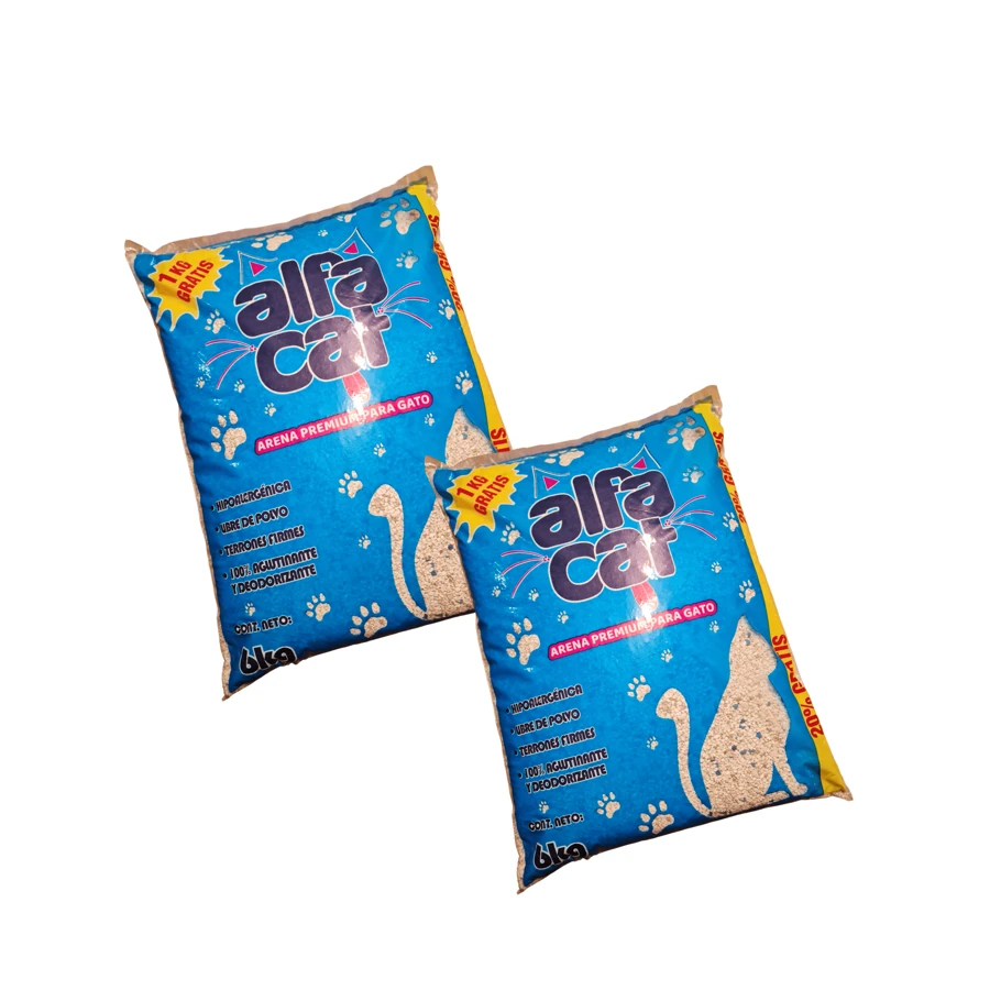 Alfa Cat 12kg Arena Sanitaria Aglutinante para Gato - Café integral - Ver 1
