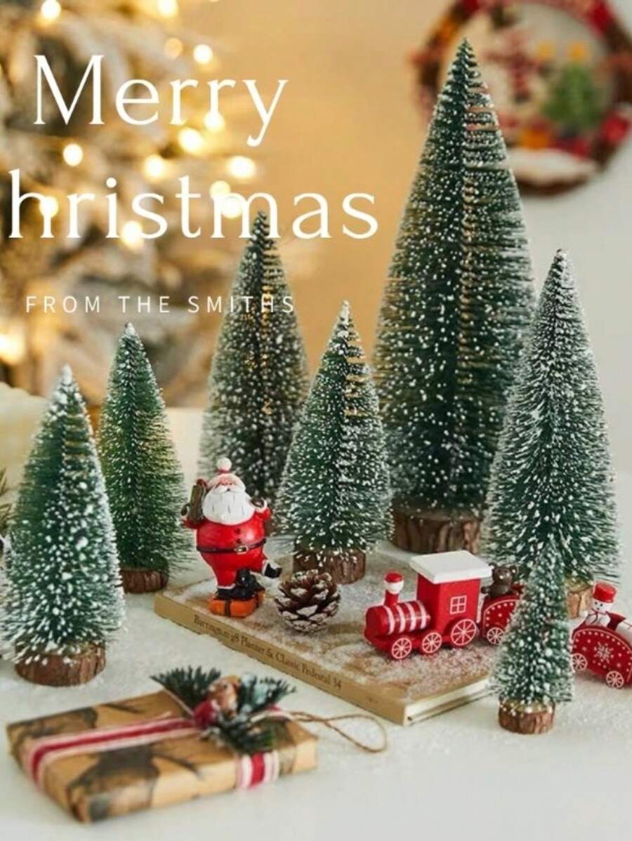 Mini Christmas Tree Small Cedar Tabletop Christmas Tree Setting Christmas Gift Christmas Decorations - Nhiều màu - Xem 1
