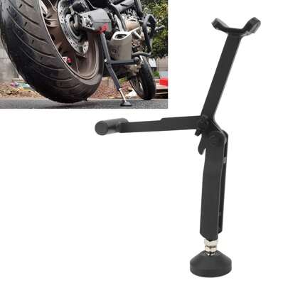 Soporte de elevación de rueda trasera y delantera para motocicleta, Soporte Ajustable para Gatos, fácil y portátil 350mm-410mm,  para la mayoría de ruedas de motocicleta